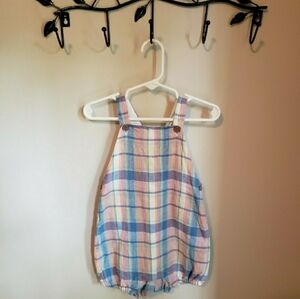 Janie & Jack Plaid Bubble Rompser